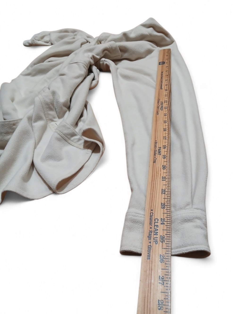 Columbia Men's Size Large Neutral Beige Button-Front Fleece Shirt Jacket - Picture 6 of 7